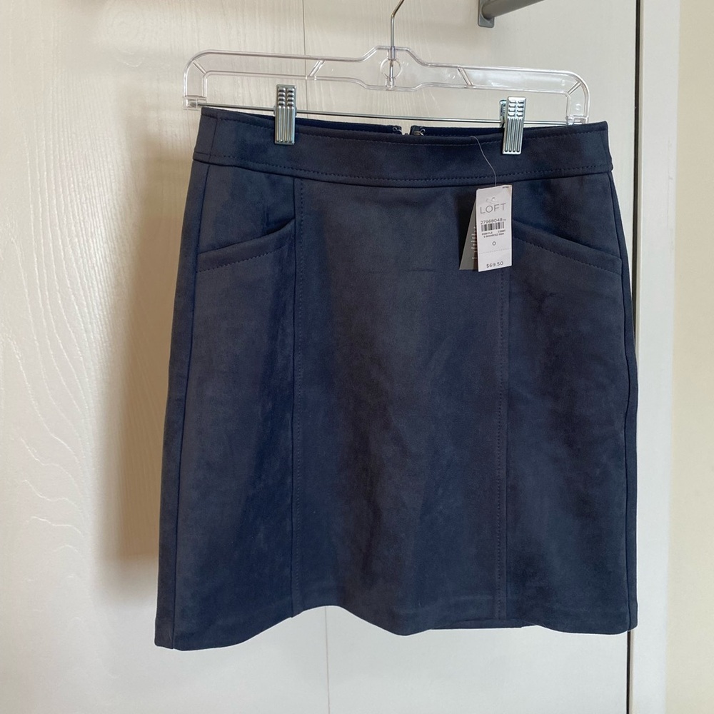 LOFT Dark Blue Mini Skirt